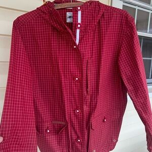 Lauren by Ralph Lauren Vintage 90s Plaid Rain Jacket Womens Large.